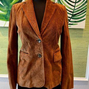 Banana Republic 100% Suede Blazer Jacket Size 2